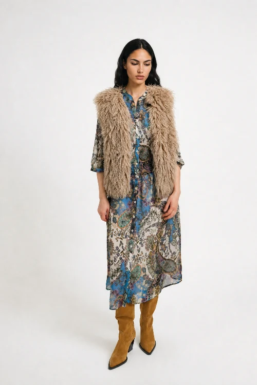 Smith & Soul Kleid saphire print