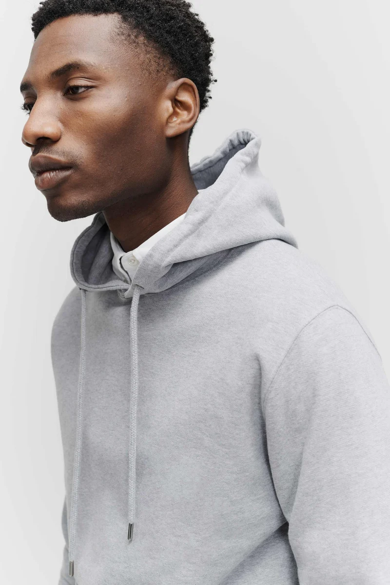 The Hooded Sweatshirt - Grey Melange