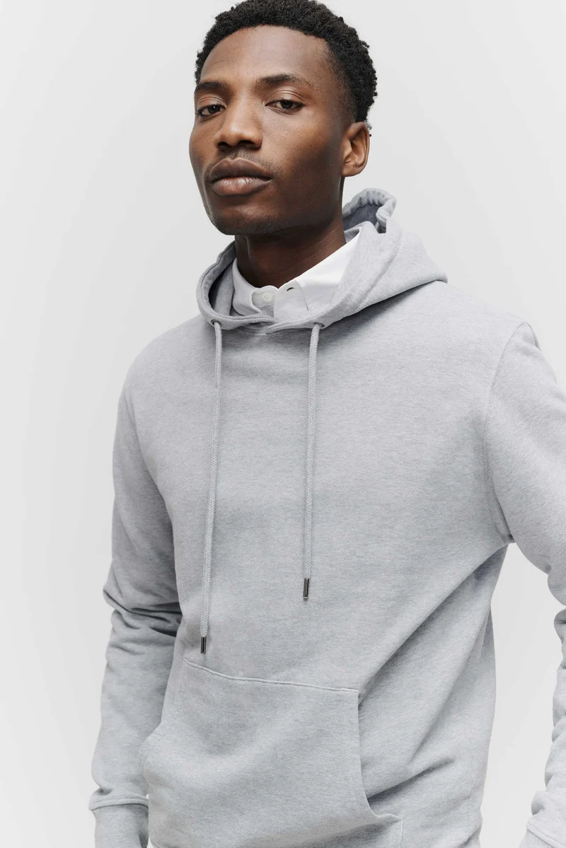 The Hooded Sweatshirt - Grey Melange