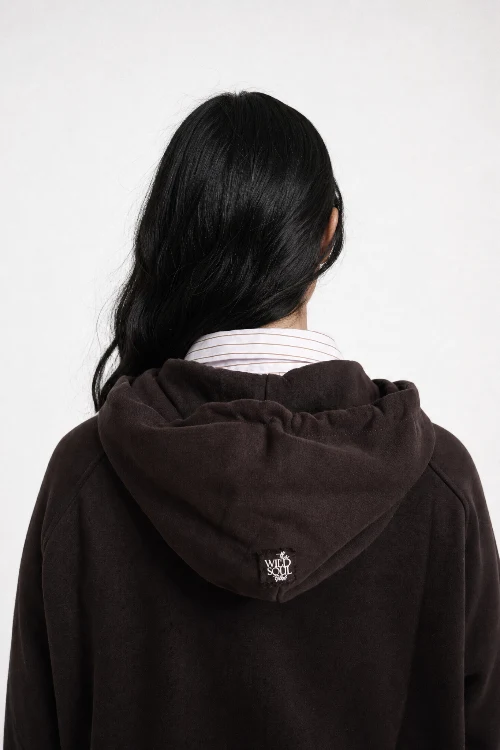 Smith & Soul Oversize Sweatjacke dark choc