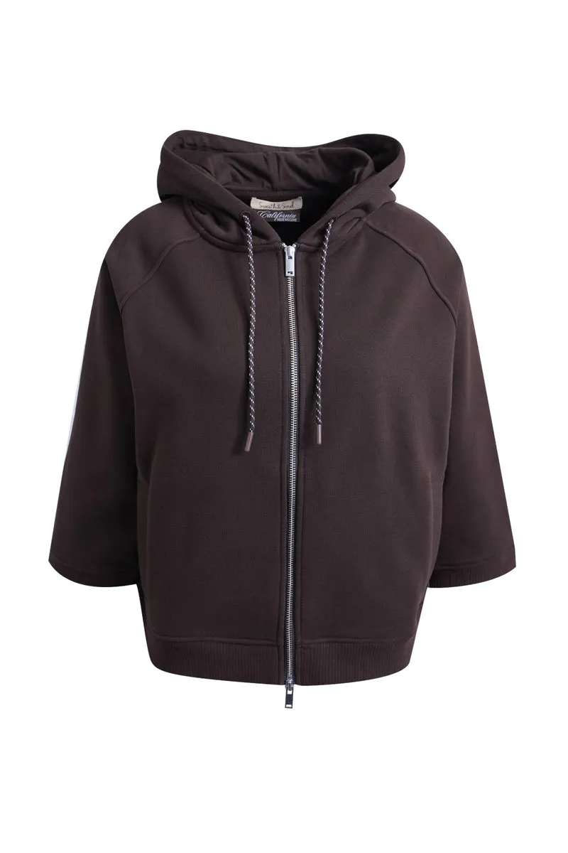 Smith & Soul Oversize Sweatjacke dark choc