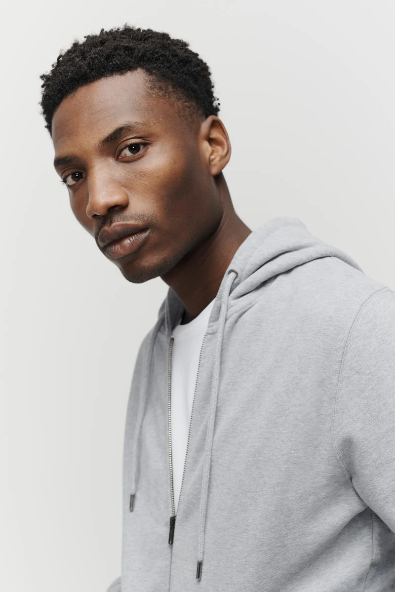 The Zip Hoodie - Grey Melange