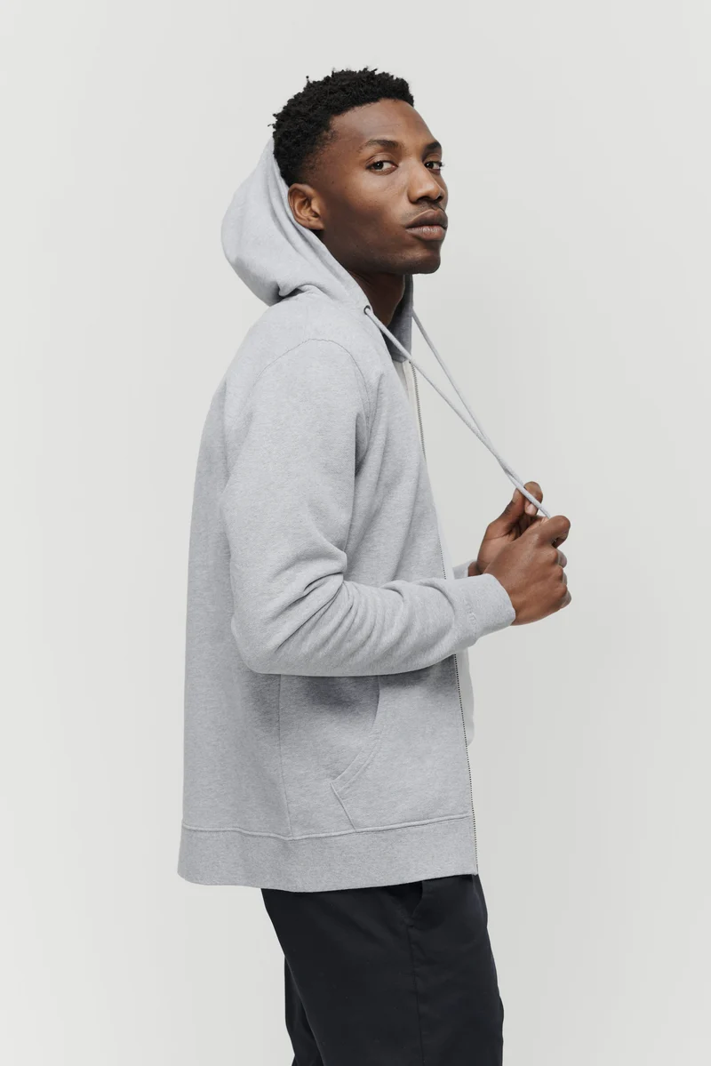 The Zip Hoodie - Grey Melange