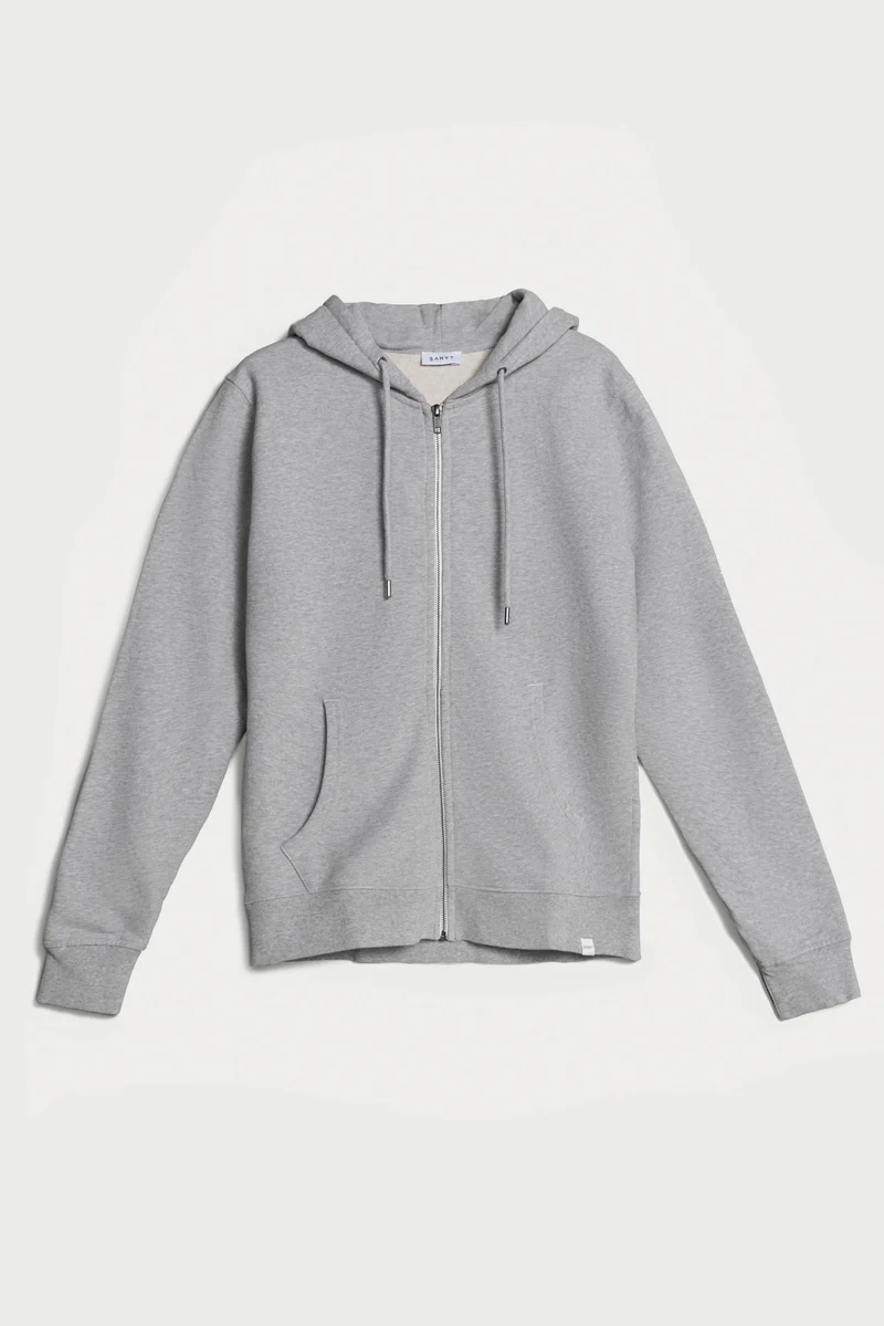 The Zip Hoodie - Grey Melange