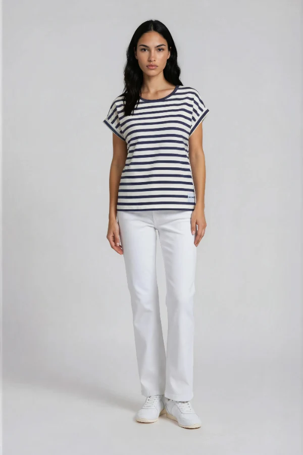 Smith & Soul T-Shirt oversized gestreift marine
