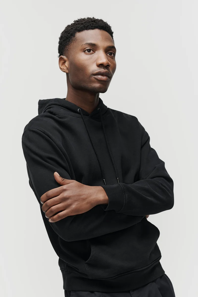 The Hooded Sweatshirt - Washed Black