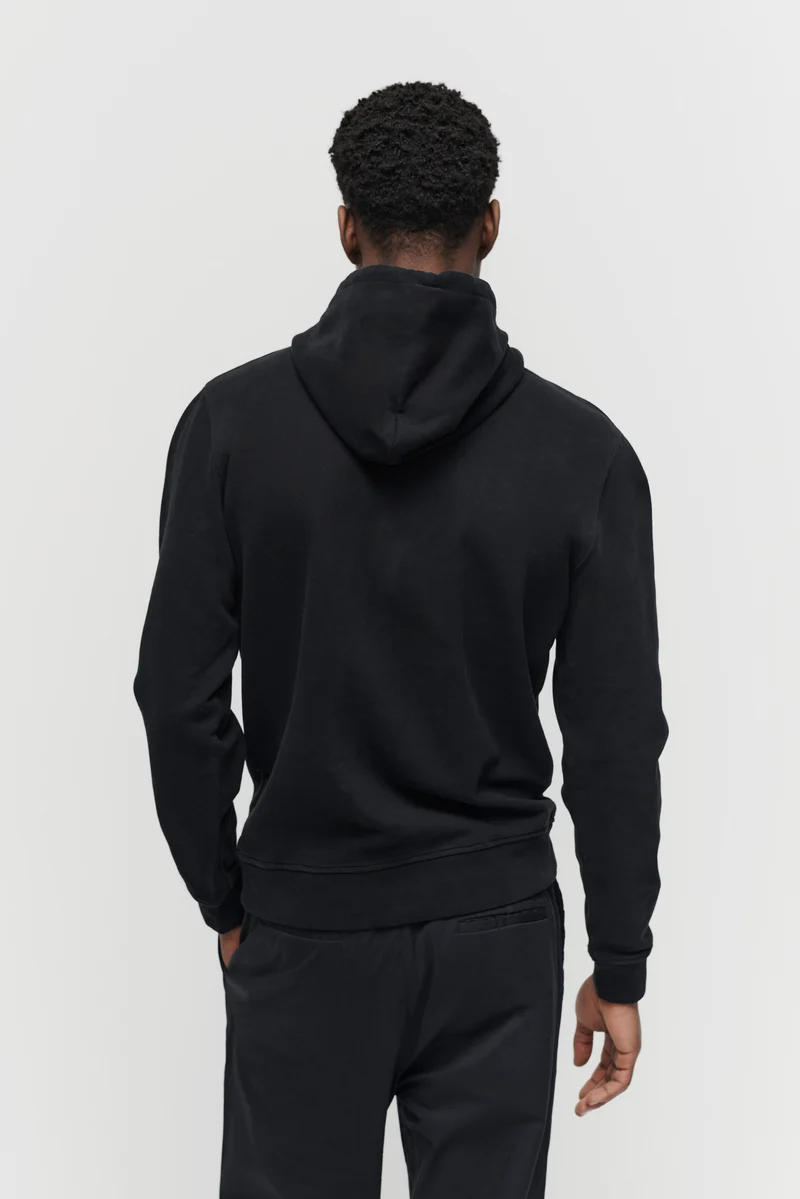 The Hooded Sweatshirt - Washed Black