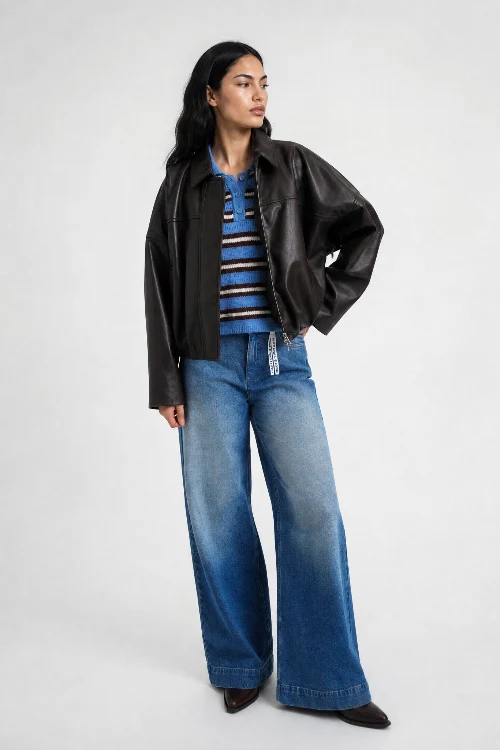 Smith & Soul Striped Pullover saphire print
