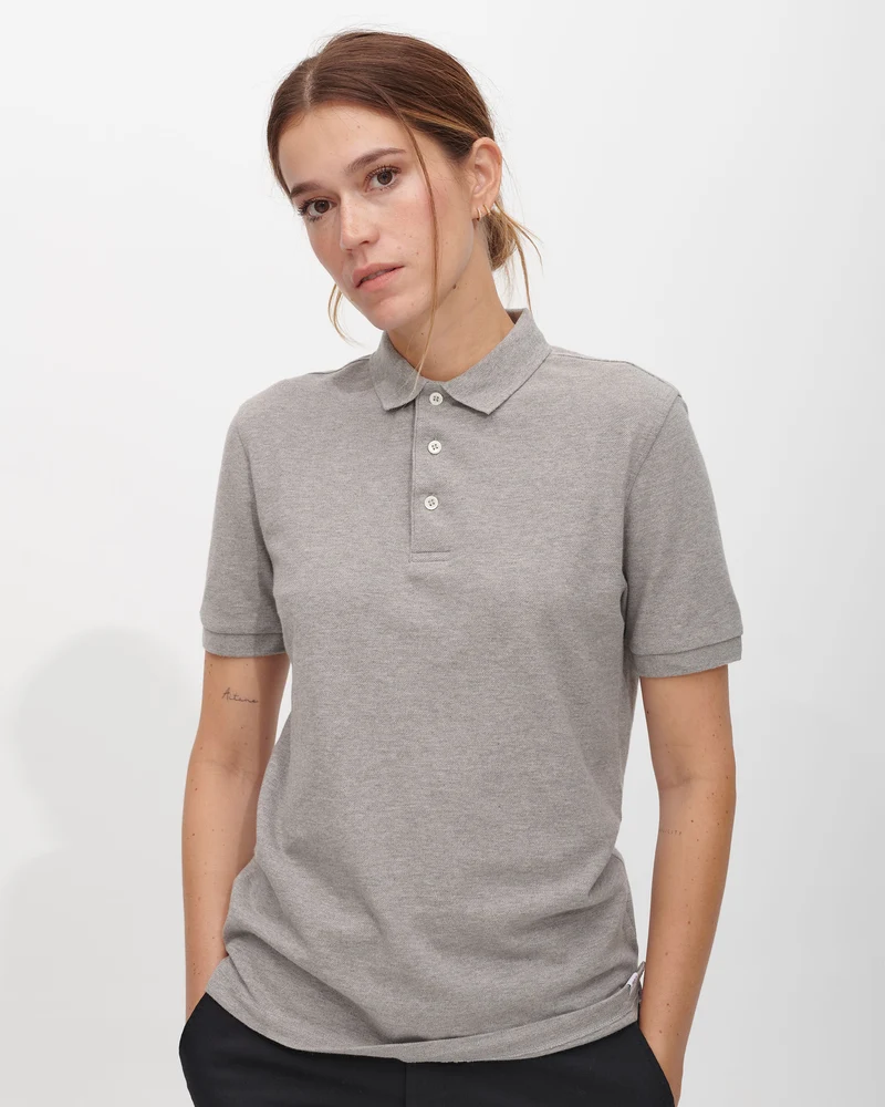 The Unisex Polo Shirt - Grey Melange
