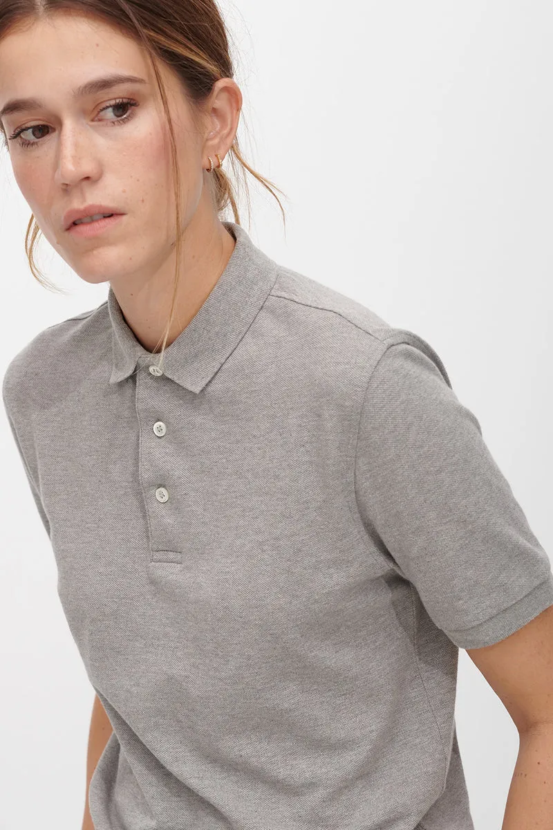 The Unisex Polo Shirt - Grey Melange