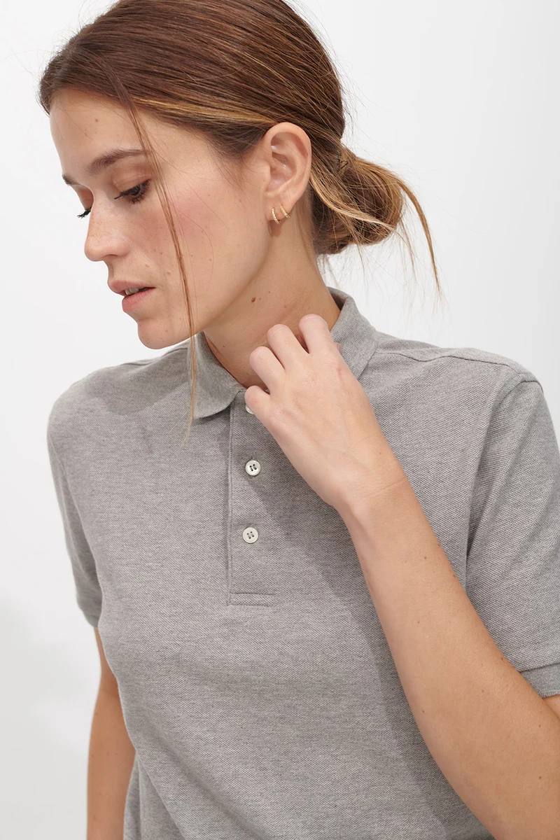 The Unisex Polo Shirt - Grey Melange