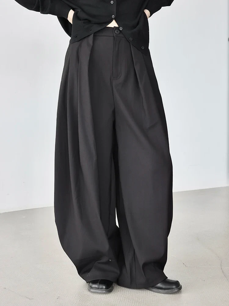 Black Extra Wide-Leg Trousers | Oversized Tailored Pants