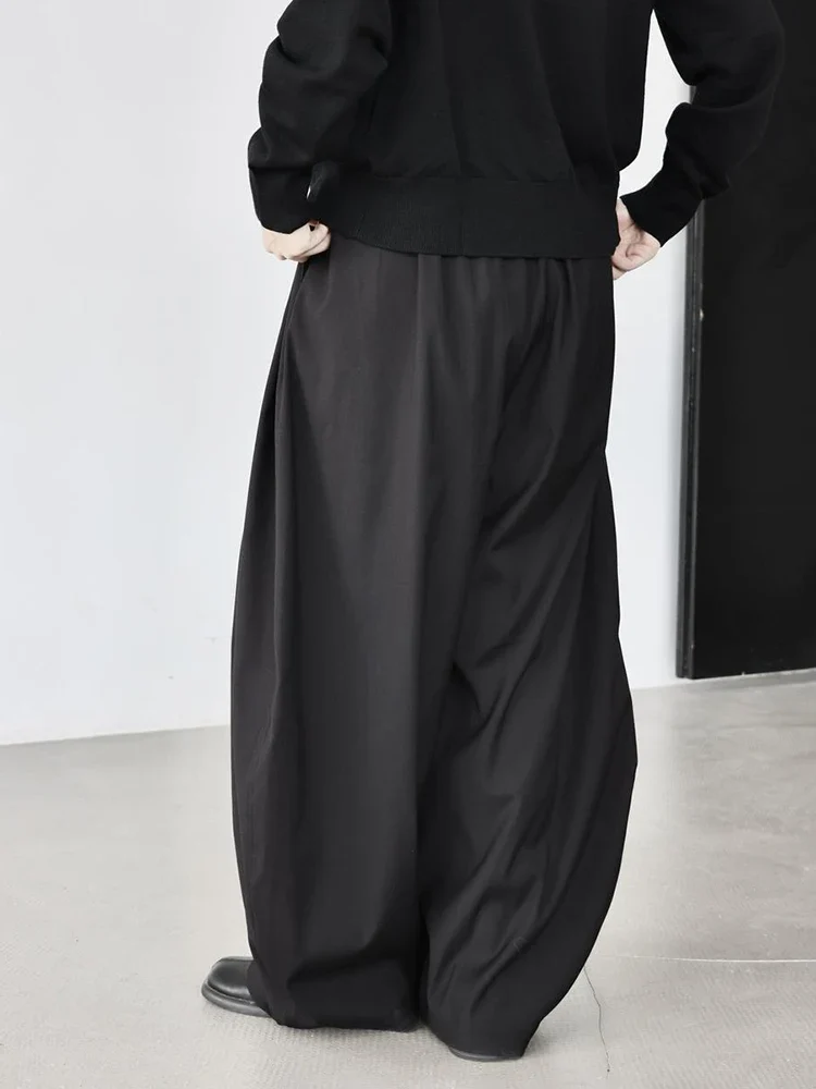 Black Extra Wide-Leg Trousers | Oversized Tailored Pants