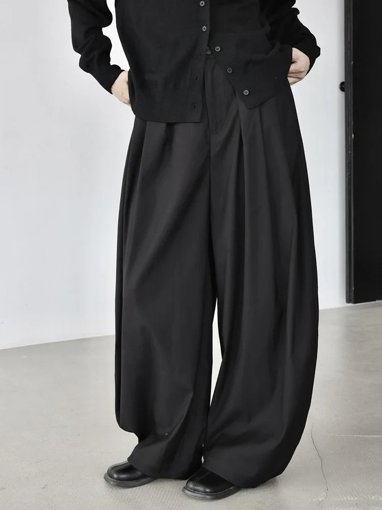 Black Extra Wide-Leg Trousers | Oversized Tailored Pants