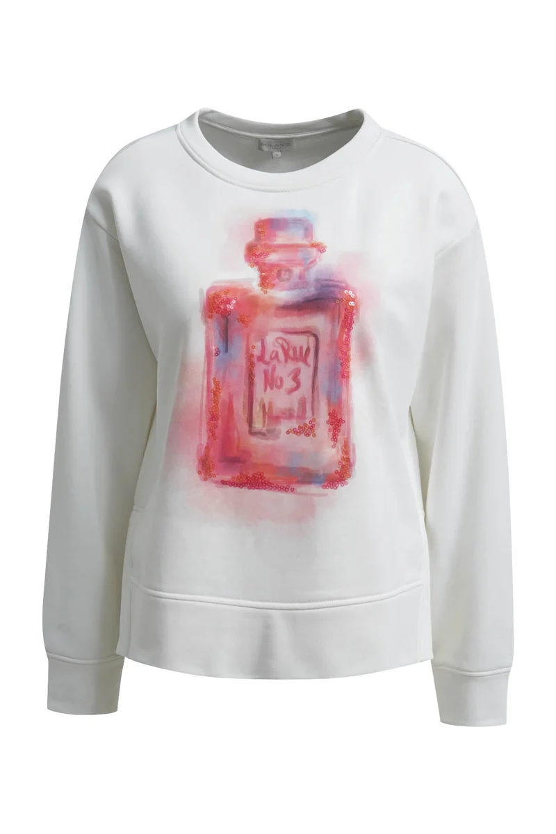 Milano Sweatshirt mit Print offwhite