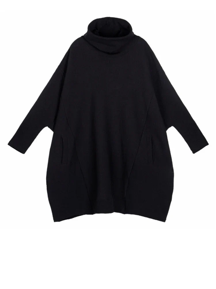 Oversized High-Neck Cocoon Pullover