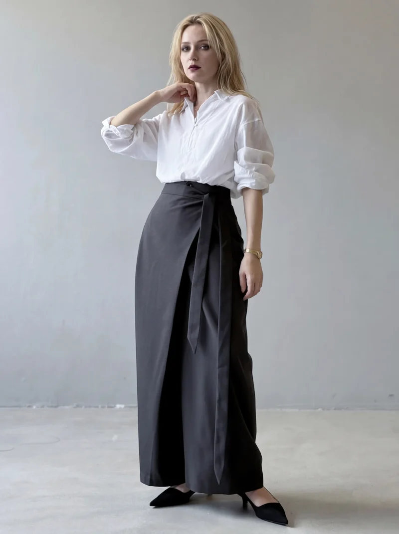 Shadow Wrap Trousers – Black