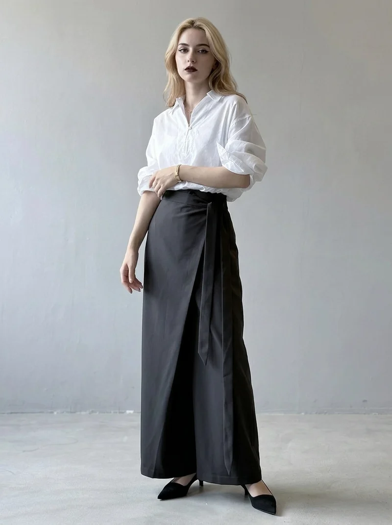 Shadow Wrap Trousers – Black