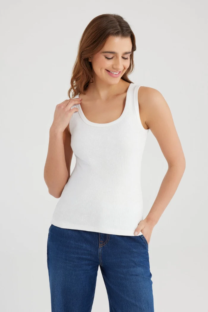 Cup of Joe Tanktop Olivia white pearl
