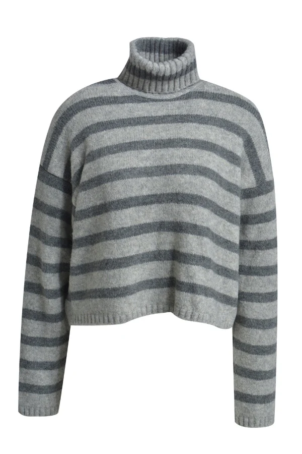 Smith & Soul Rollkragenpullover anthrazit mel. print