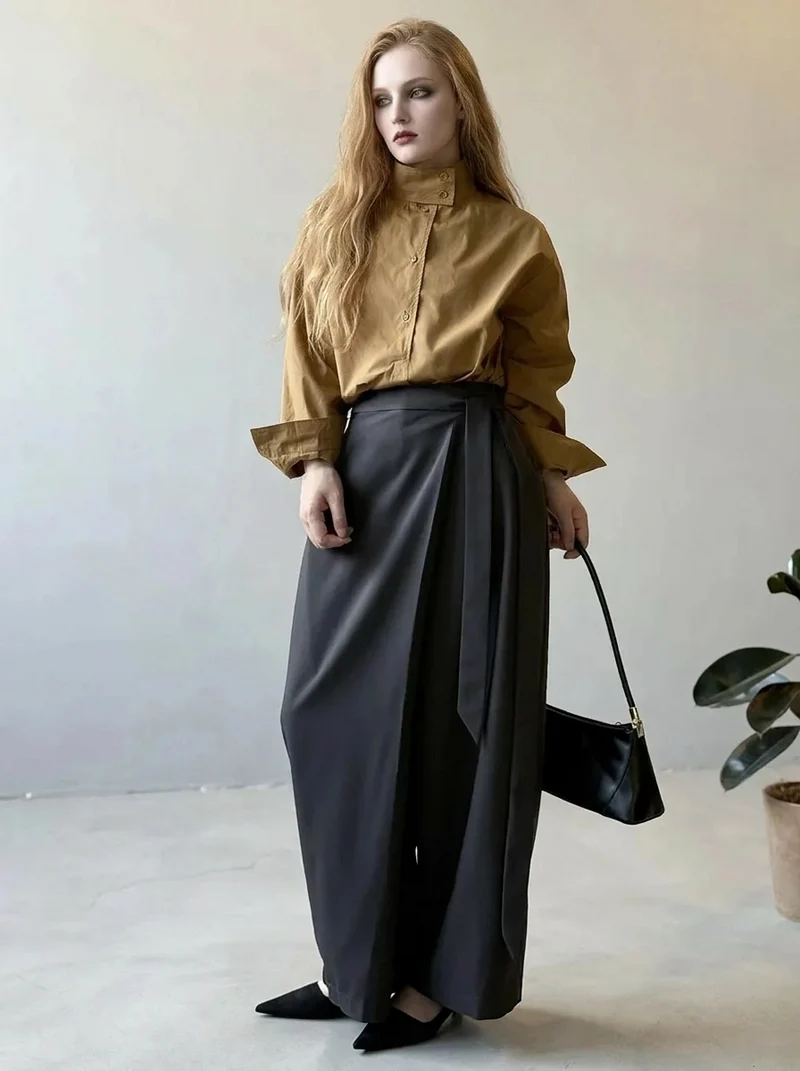 Shadow Wrap Trousers – Dusk Grey / Black