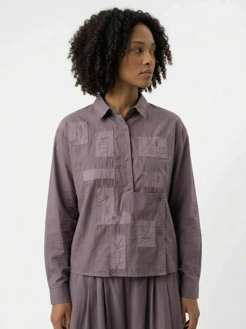 Japanese Minimal Shirt – Dusty Plum