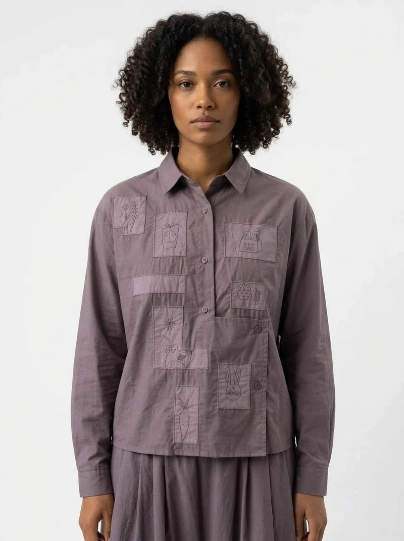 Japanese Minimal Shirt – Dusty Plum