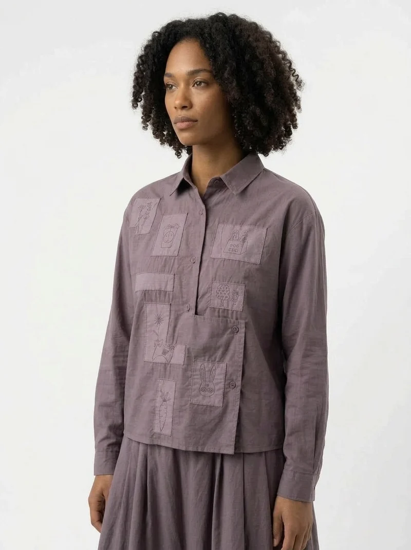 Japanese Minimal Shirt – Dusty Plum