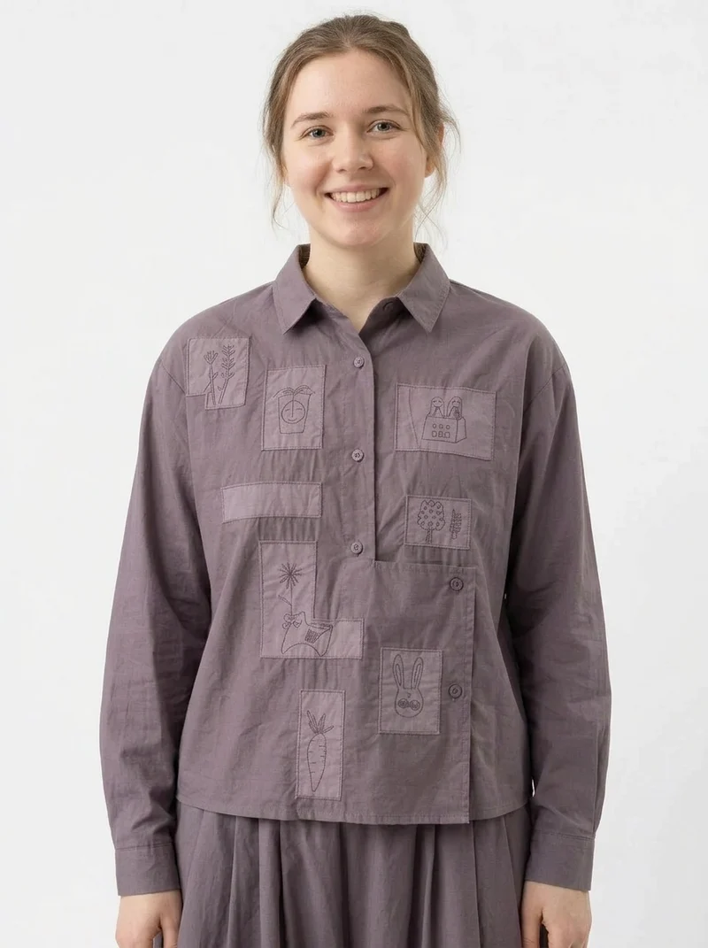 Japanese Minimal Shirt – Dusty Plum