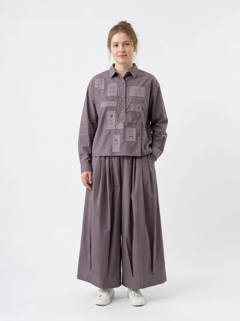 Japanese Minimal Shirt – Dusty Plum