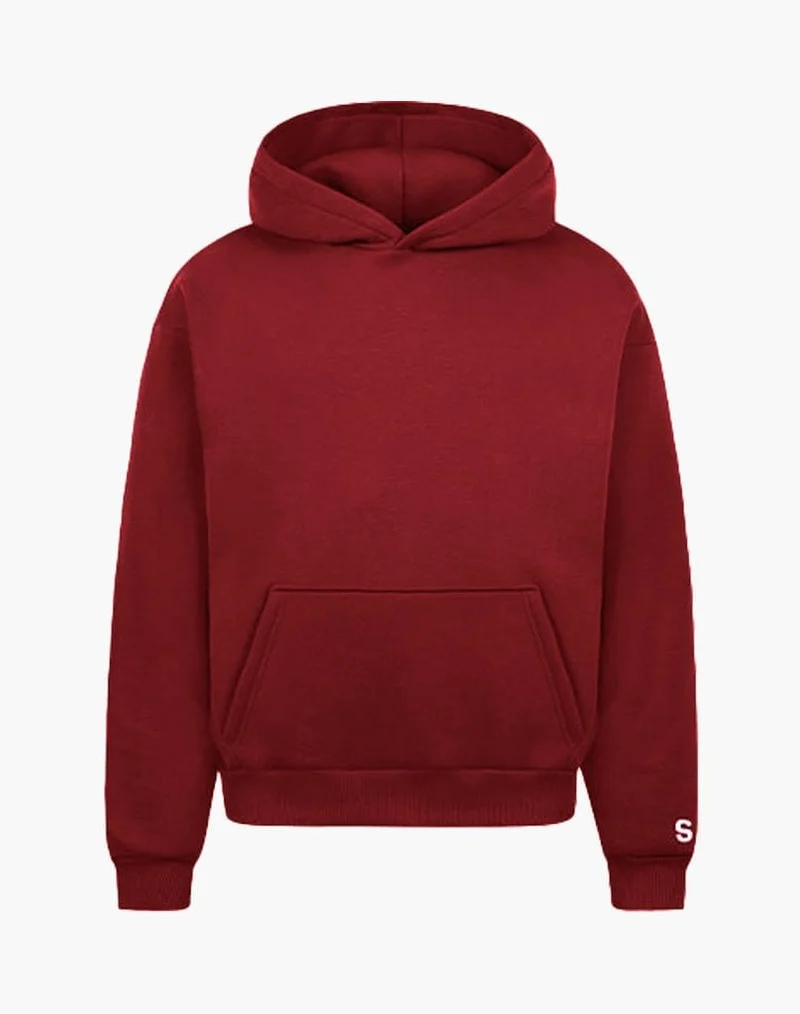 BASIC HOODIE (BURGUNDY)