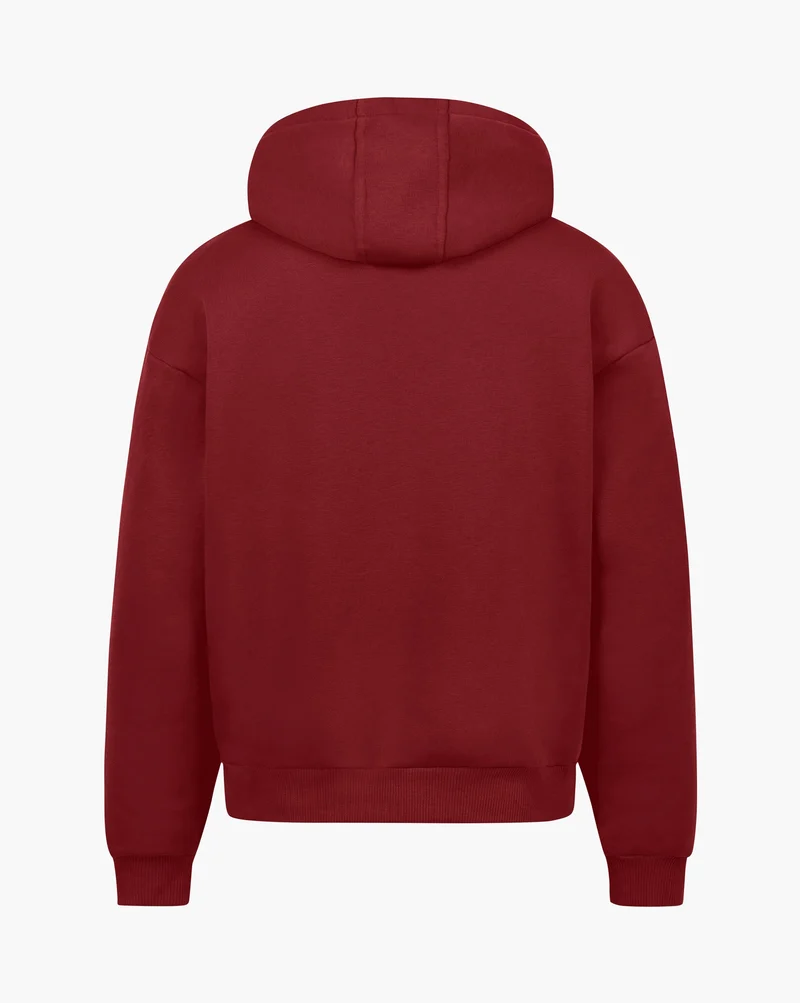 BASIC ZIP-HOODIE (BURGUNDY)