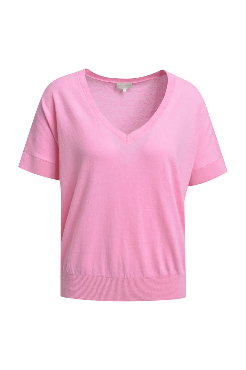 Milano Kurzarmpullover orchid/pink
