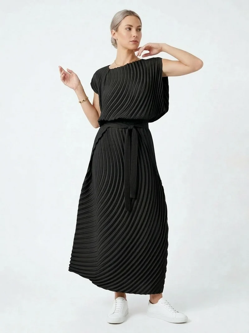 Pleated Minimal Two-Piece Set