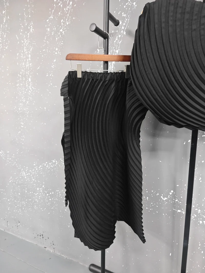 Pleated Minimal Two-Piece Set