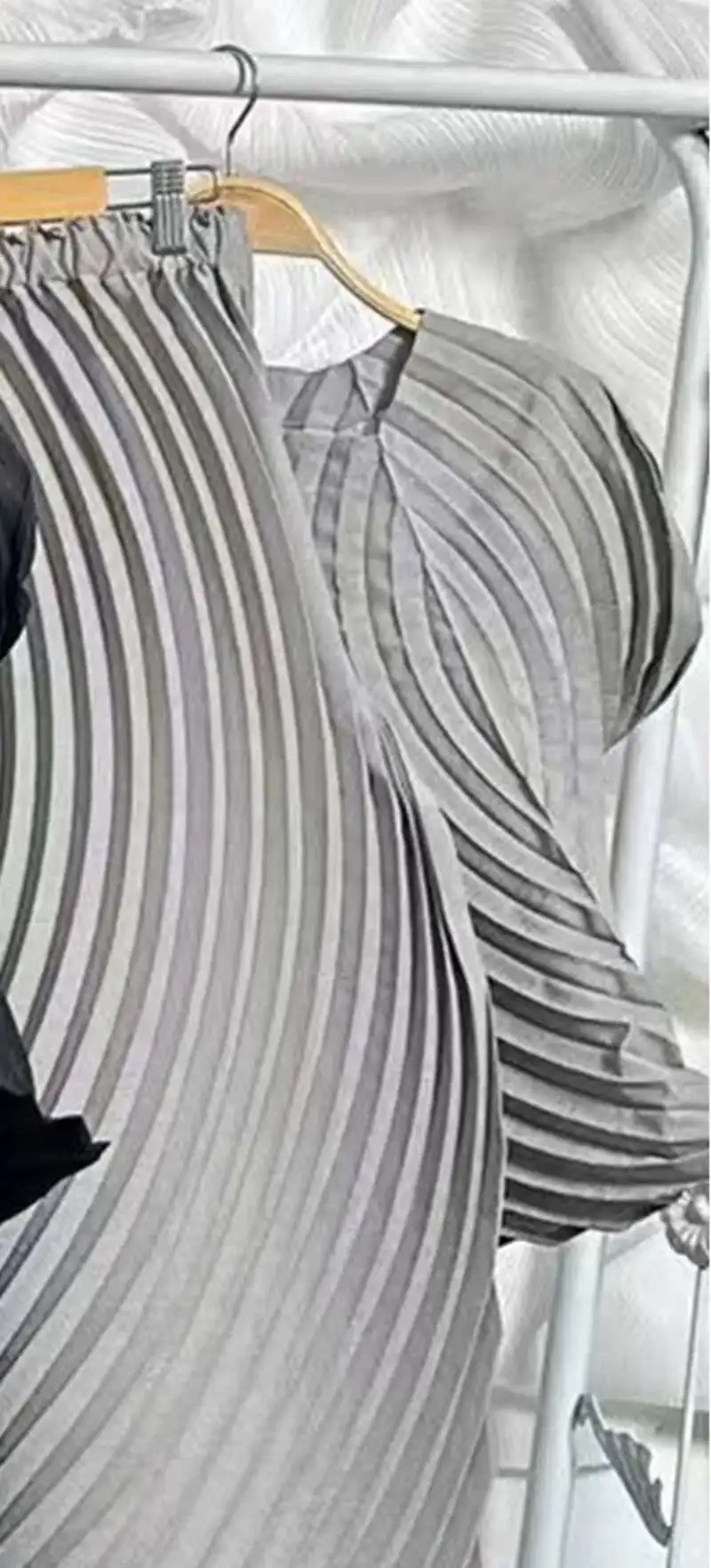 Pleated Minimal Two-Piece Set