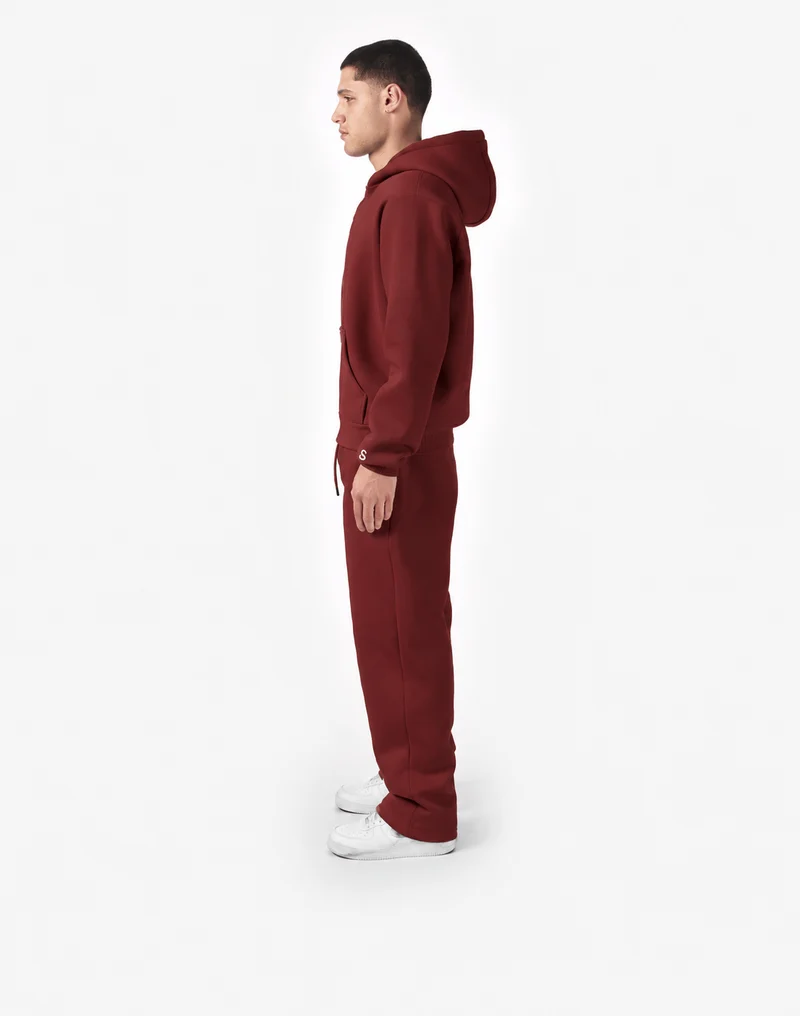 TRACKSUIT SET ZIP-HOODIE (BURGUNDY)