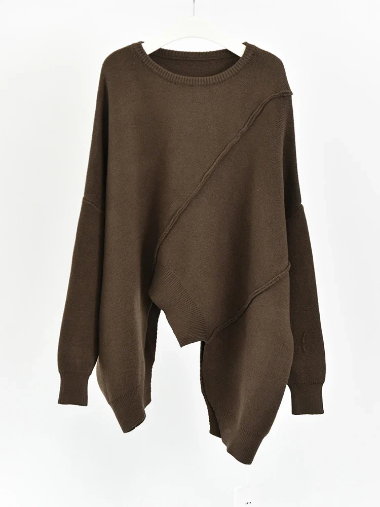 Coffee Deconstructed Oversized Knit Pullover