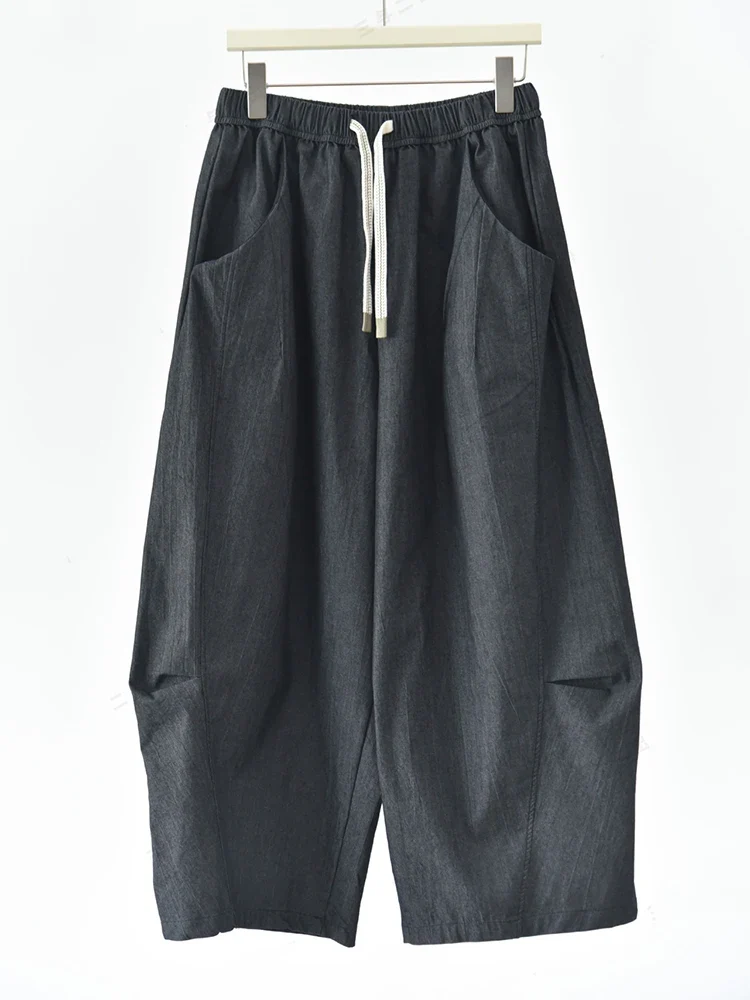Grey Sculpted Wide-Leg Trousers | Relaxed Minimalist Balloon Pants