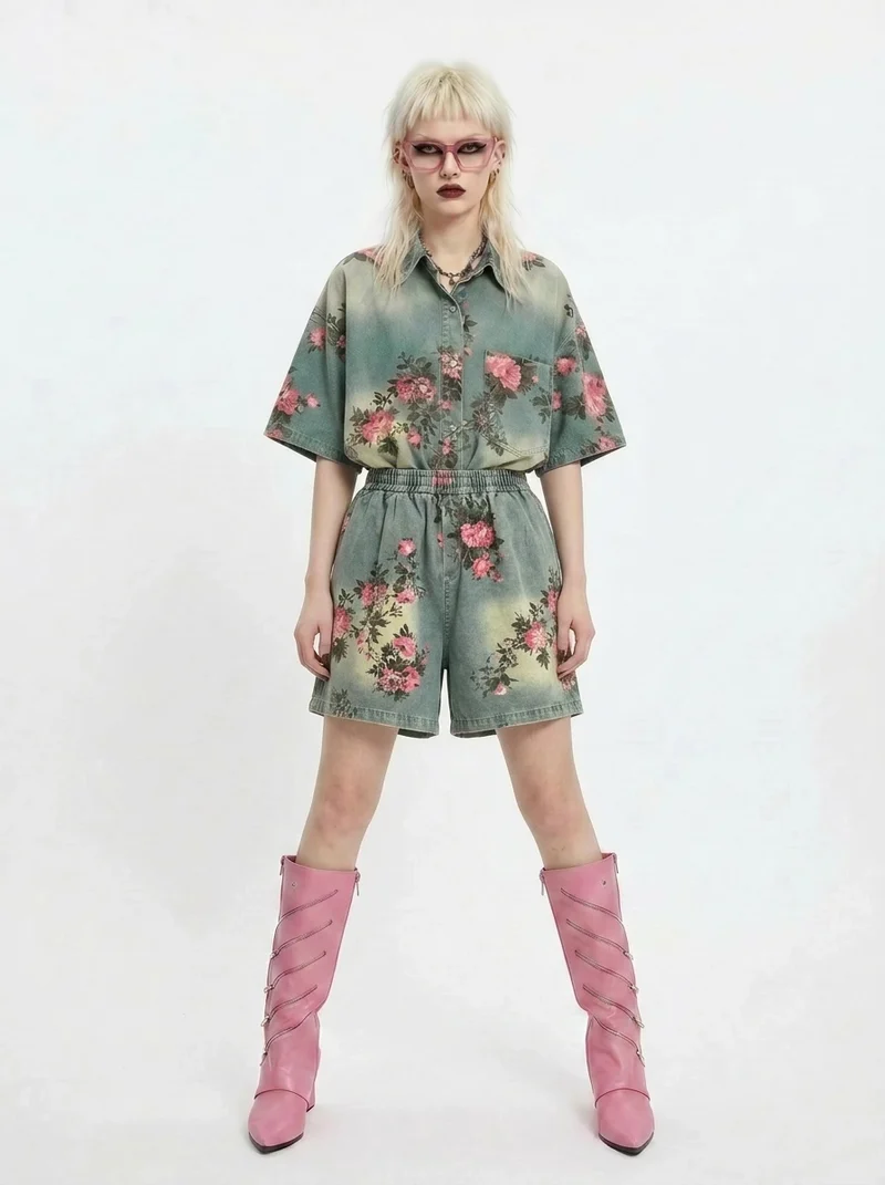 Vintage Bloom Relaxed Shorts