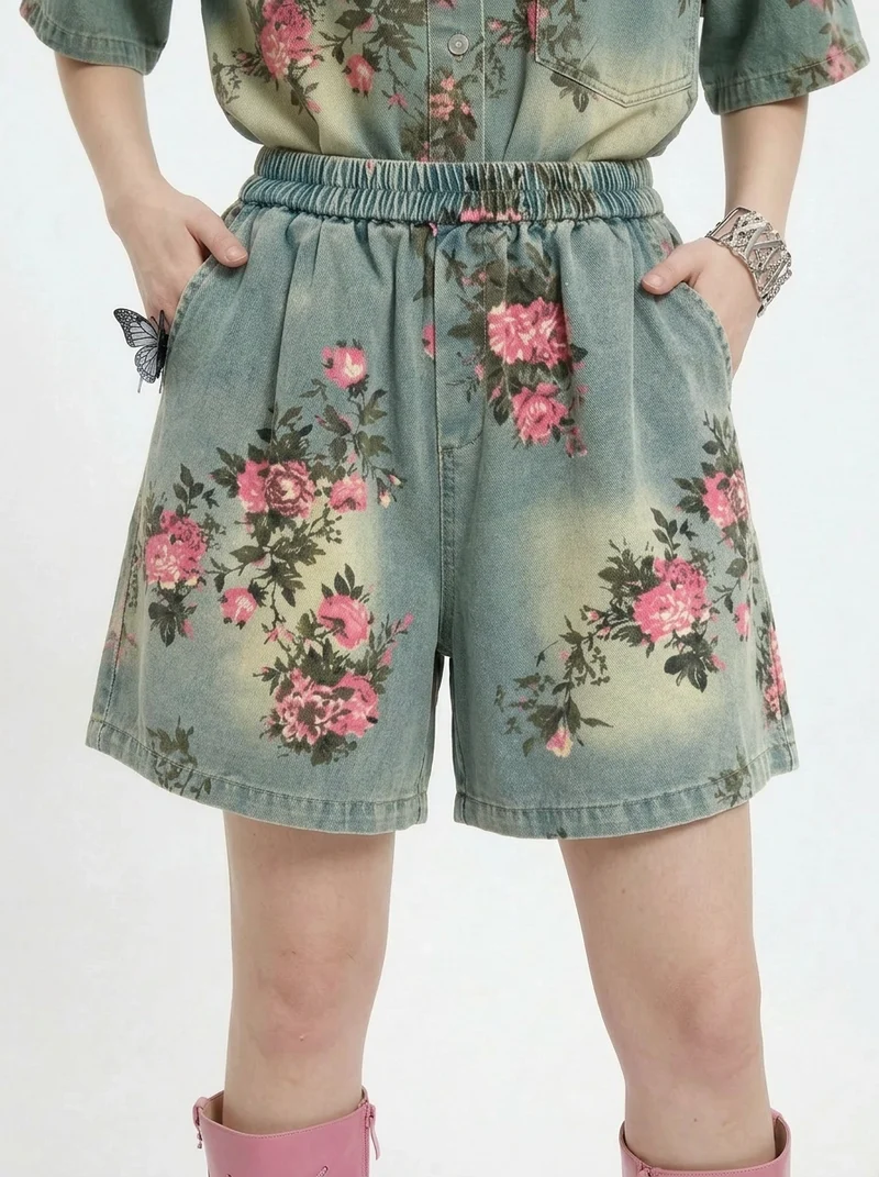 Vintage Bloom Relaxed Shorts