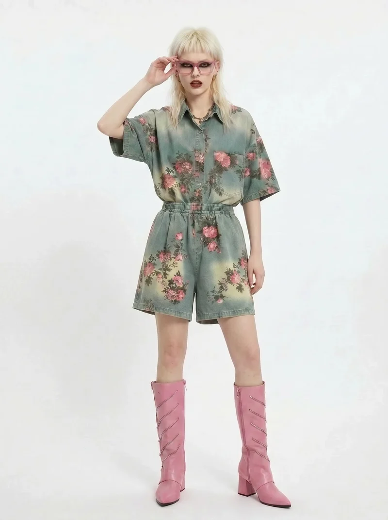 Vintage Bloom Relaxed Shorts