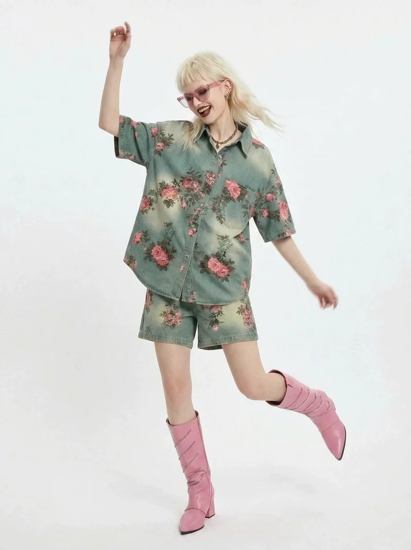 Vintage Bloom Relaxed Shorts