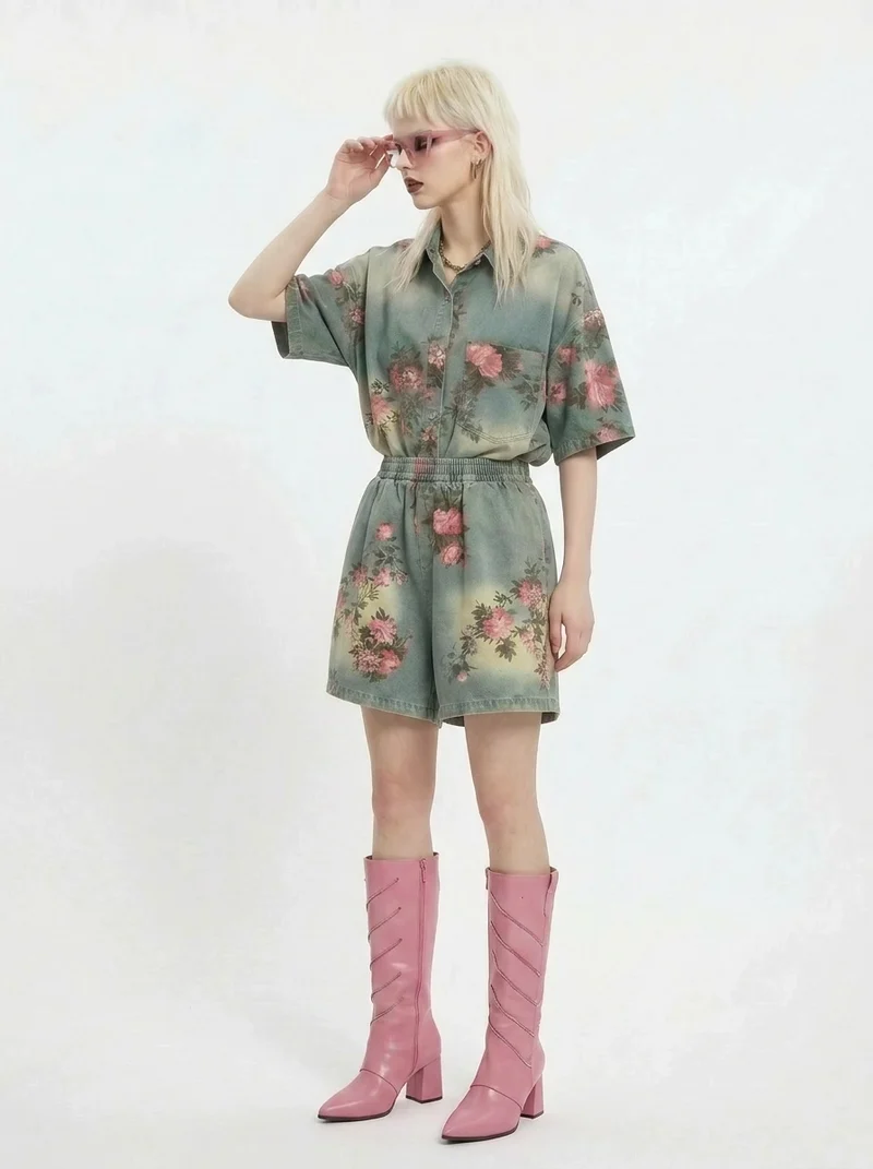 Vintage Bloom Relaxed Shorts