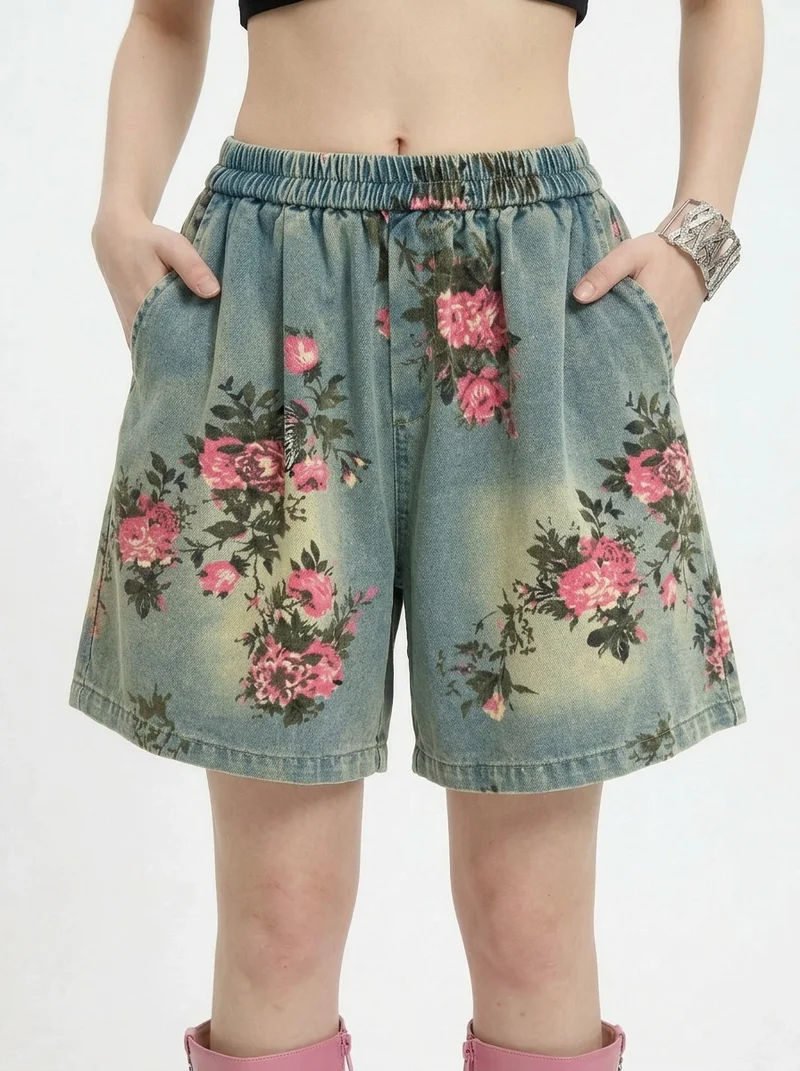 Vintage Bloom Relaxed Shorts