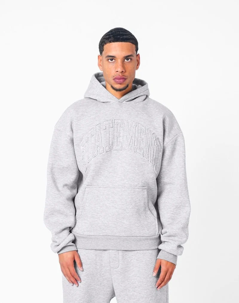 STATEMENT RIFT HOODIE (GREY MELANGE)