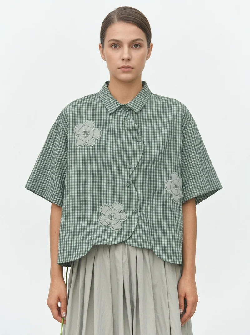 Japanese Inspired Textured Check Shirt