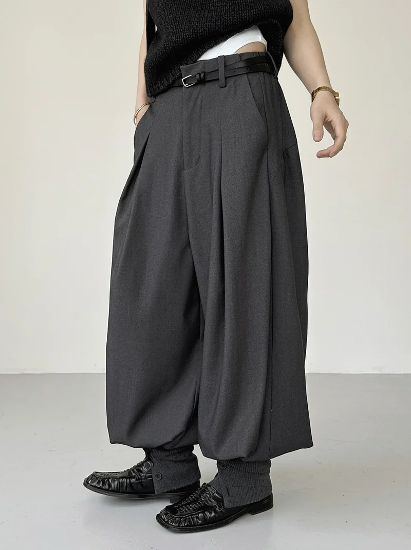 Minimal Goth Tailored Balloon Trousers