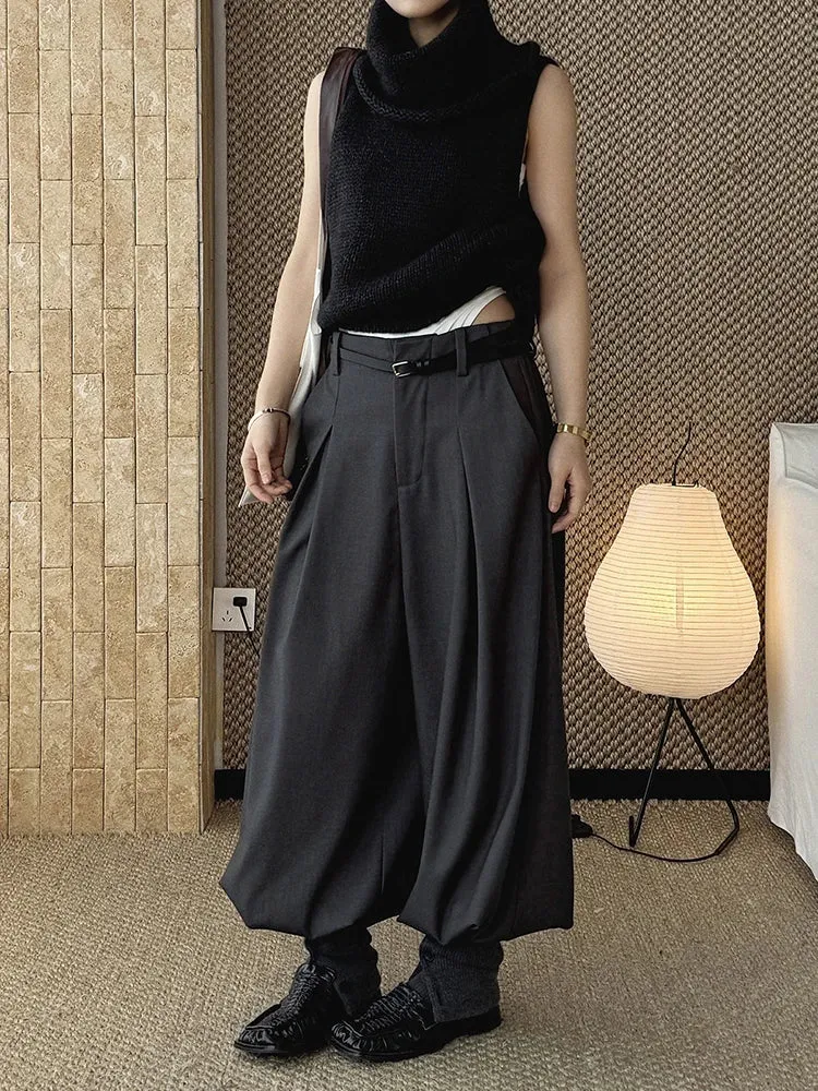 Minimal Goth Tailored Balloon Trousers
