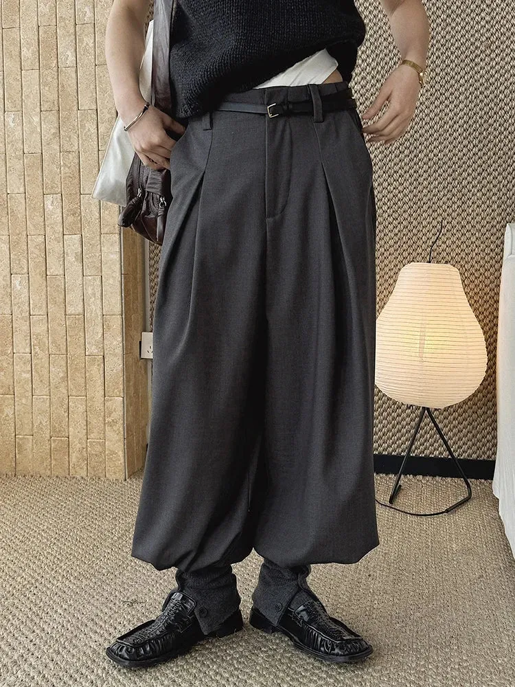 Minimal Goth Tailored Balloon Trousers